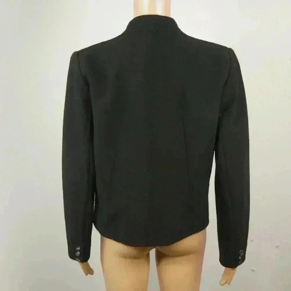Helmut Lang Black Wool Single Button Closure Blazer Jacket Sz 10 - Picture 4 of 9